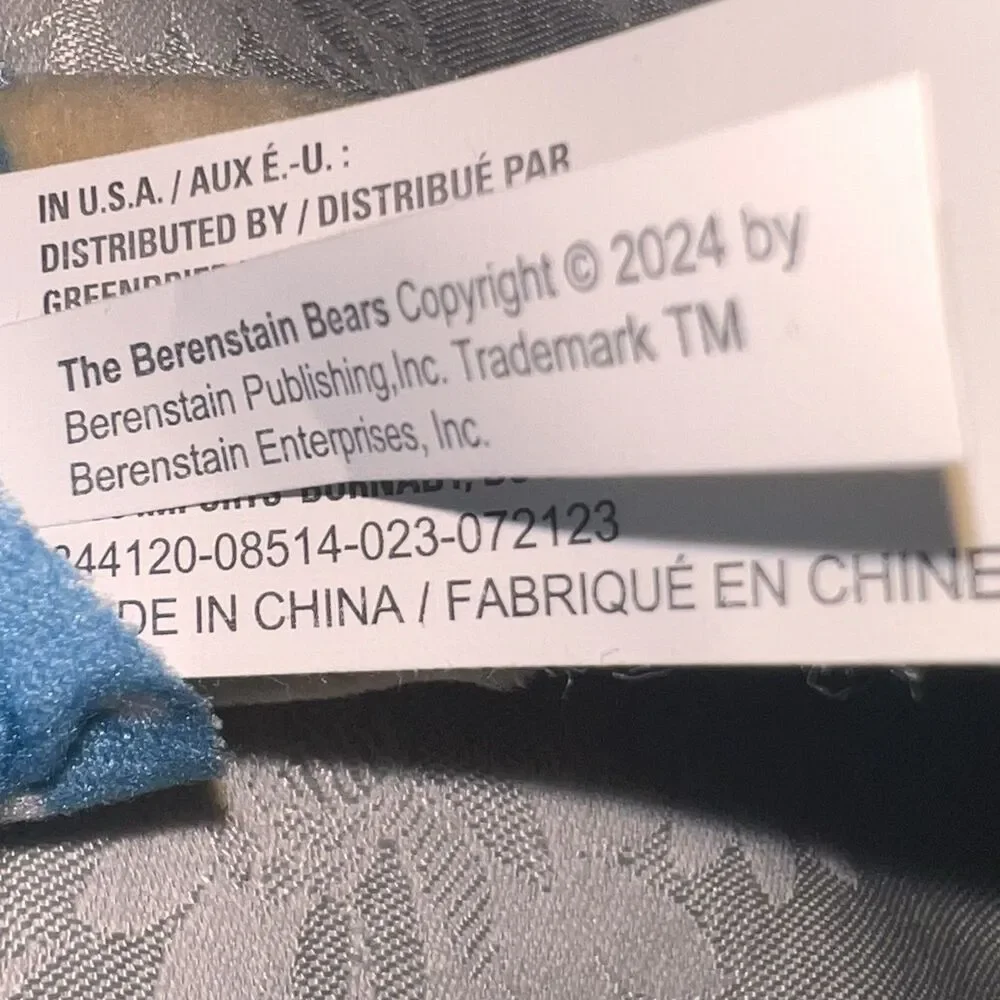New 2024 The Berenstain Bears Mama & Brother Small Plush Teddy Bear PBS